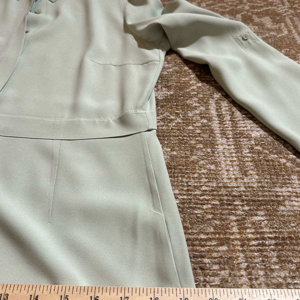 Akris for Saks Fifth Avenue Sage Green Long Sleeve Dress - Picture 11 of 16